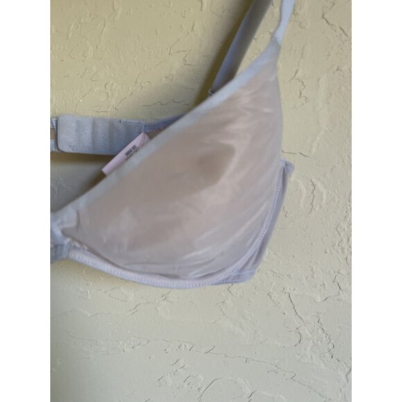 Victoria's Secret Underwire Plunge Bra 34C Dusty Blue - Picture 3 of 8